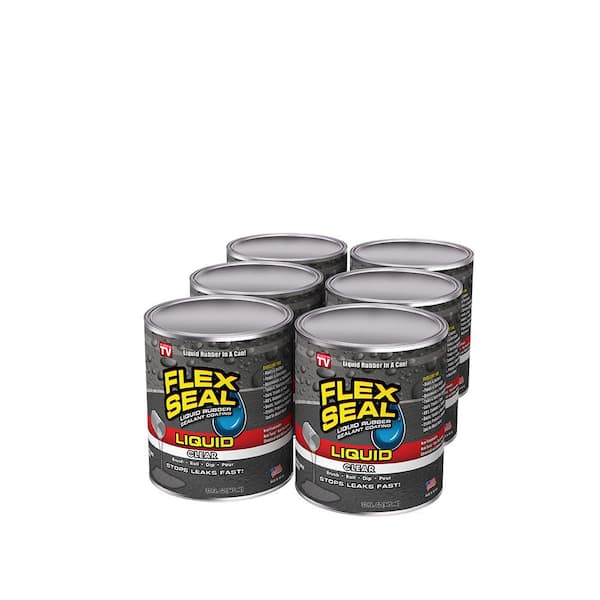 FLEX SEAL FAMILY OF PRODUCTS Flex Seal Liquid Clear 32 Oz. Liquid Rubber Sealant Coating (6-Pack)