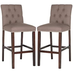 Norah 31.5 in. Dark Gray/Dark Brown Bar Stool (Set of 2)