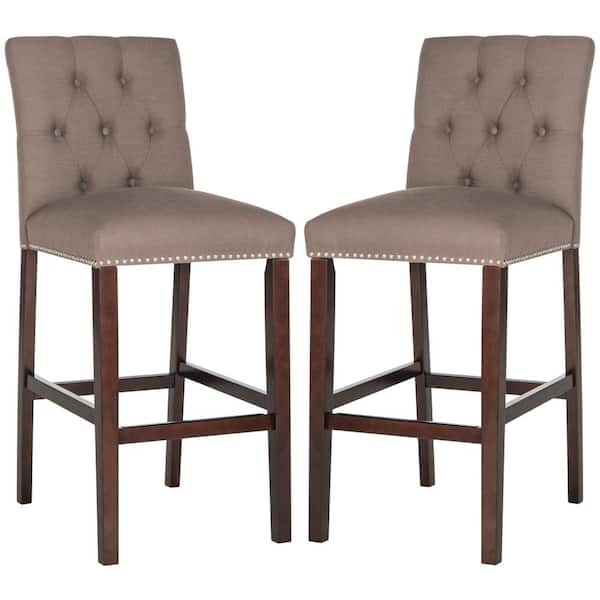 Norah 31.5 in. Dark Gray/Dark Brown Bar Stool (Set of 2)