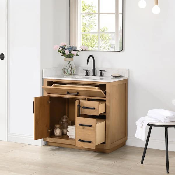 Altair Gavino 36 in. W x 22 in. D x 34 in. H Bath Vanity in Light