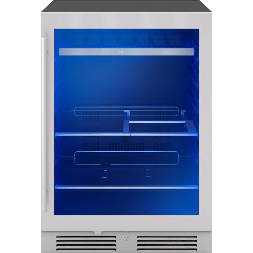 Zephyr Stainless Steel Beverage Cooler with LED Lighting