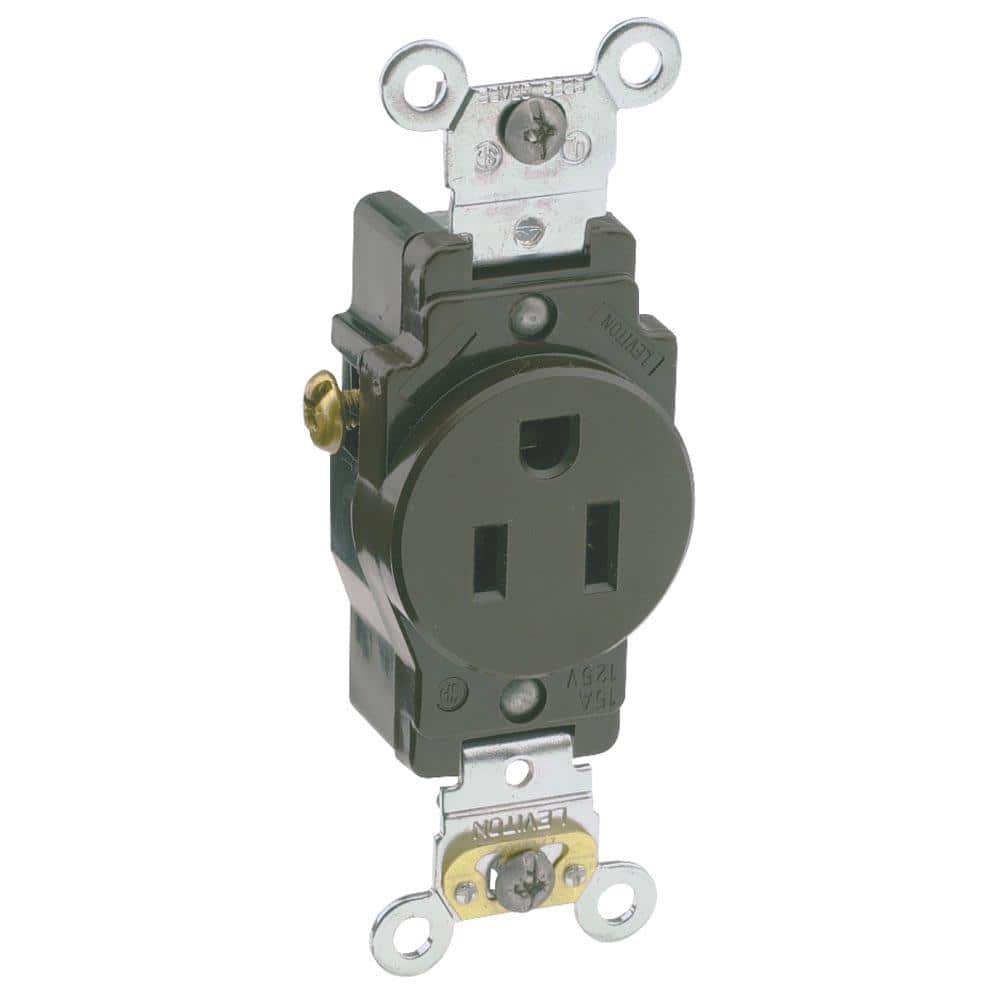 15 Amp 125 V Industrial Grade Single Outlet/Receptacle, Brown (1-Pack) 5251 price history on PriceWatchPro