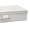 SIMPLIFY 10 in. H x 16 in. W Boho Jumbo Storage Box Closet Drawer Organizer  in Grey 30102-GREY - The Home Depot