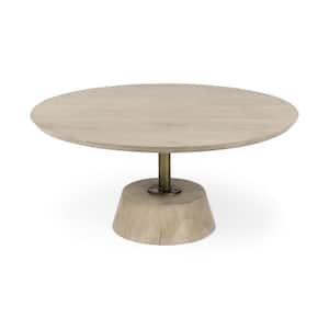 Mariana 32 in. Light Brown Wood End Side Table