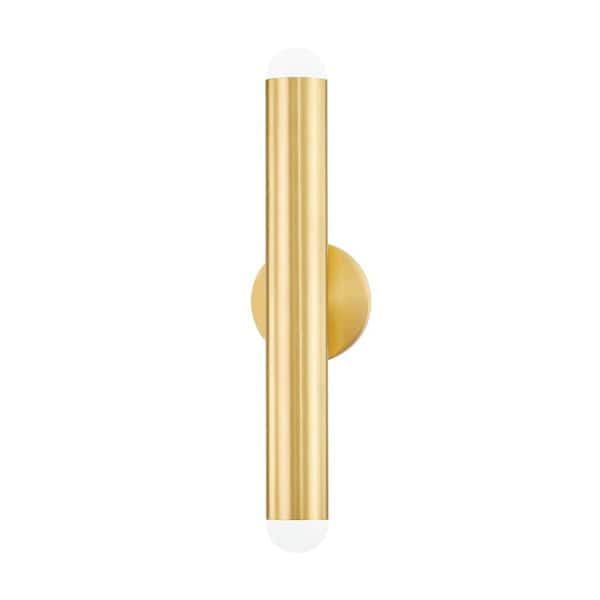Mitzi by Hudson Valley Lighting Taylor 2-Light Aged Brass Wall Sconce