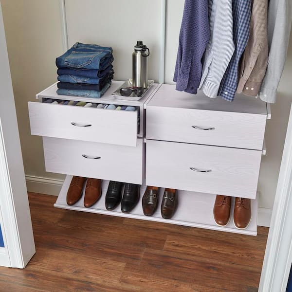 DIY Closet Cabinet--With Adjustable Shelves, Shoe Rack, and Hanger Rod