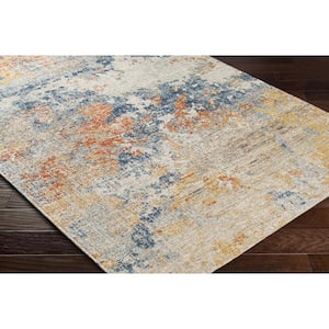 Huntington Beach Orange/Multi 8 ft. x 10 ft. Modern Indoor/Outdoor Area Rug