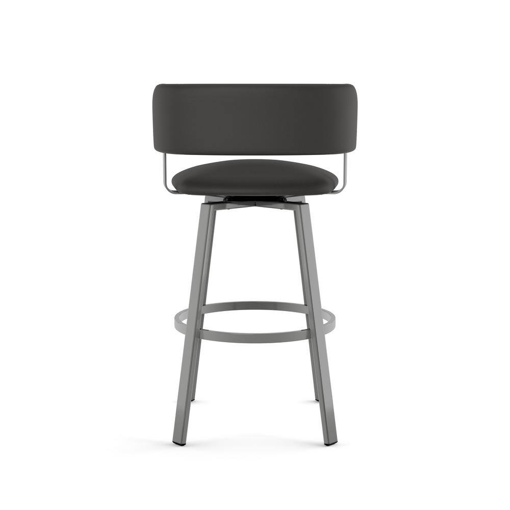 Matte Charcoal Black Adjustable Swivel Counter Stool