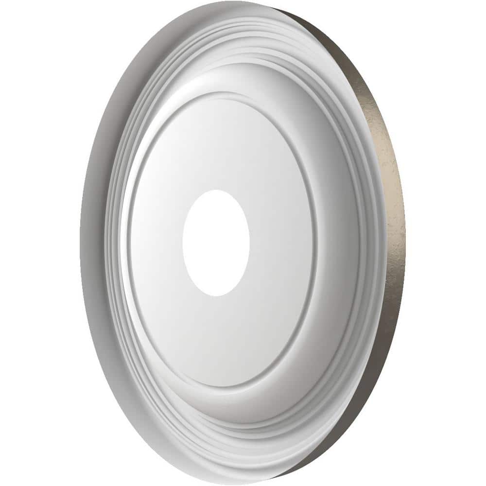 16" Universal Aged Metallic Weathered Steel PVC Ceiling Medallion