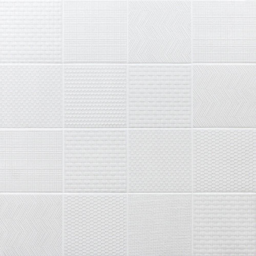 Eldorado White 6x6 Matte Porcelain Wall and Floor Tile