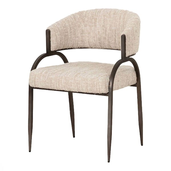 Kobe Modern Beige Fabric Dining Chair