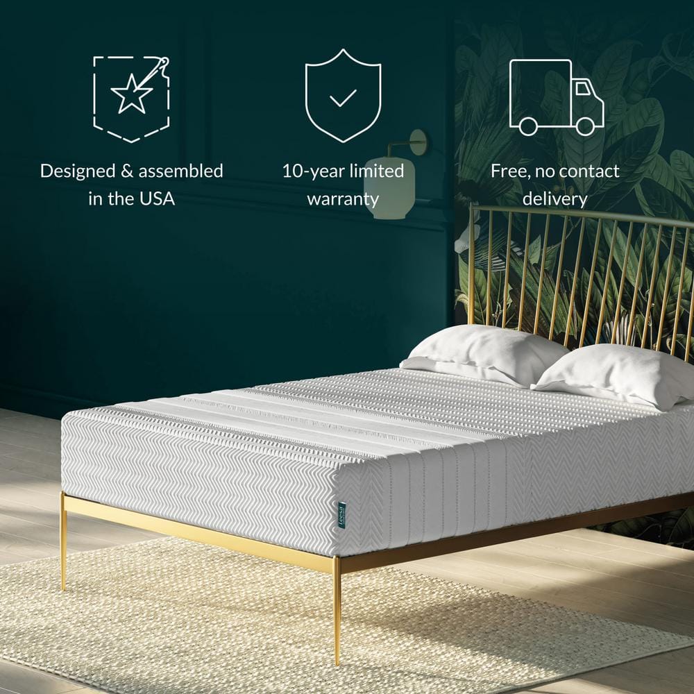 EcoLux Twin XL Innerspring Mattress with Organic Cotton and Merino Wool