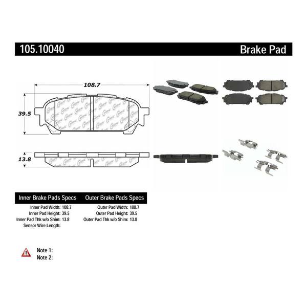 Centric Parts Disc Brake Pad Set