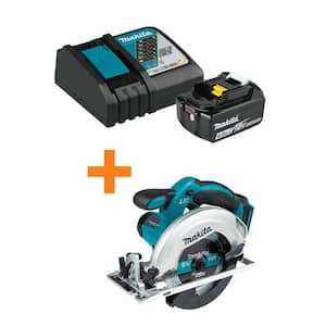 18V LXT Lithium-Ion High Capacity Battery Pack 4.0Ah and Charger Starter Kit with bonus 18V LXT 6-1/2 in. Circular Saw