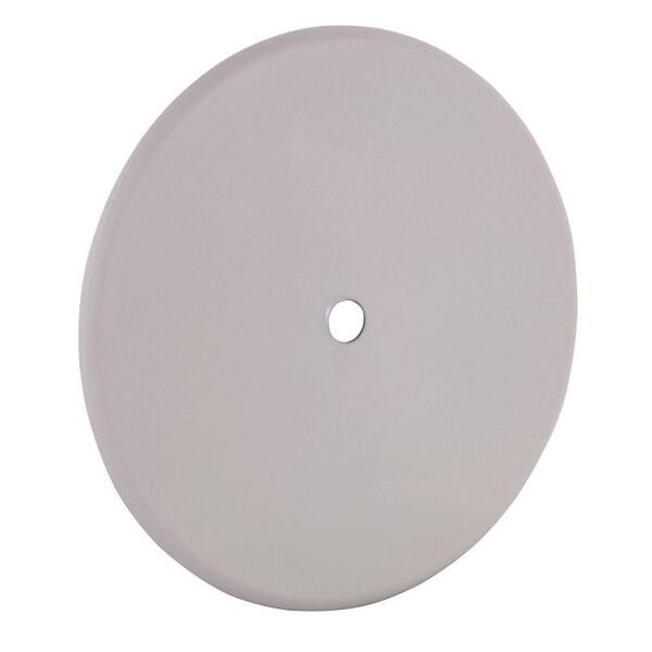 BELL 5 in. Round Blank Metal Flat Cover - White Textured