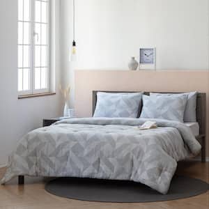 Lexi 3-Piece Grey Cotton Queen Comforter Set