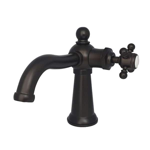 Kingston Brass Nautical Single-Handle Single-Hole Bathroom Faucet with Push Pop-Up in Oil Rubbed Bronze