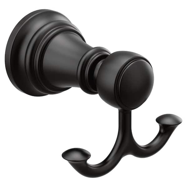 Weymouth J-Hook Double Robe/Towel Hook in Matte Black