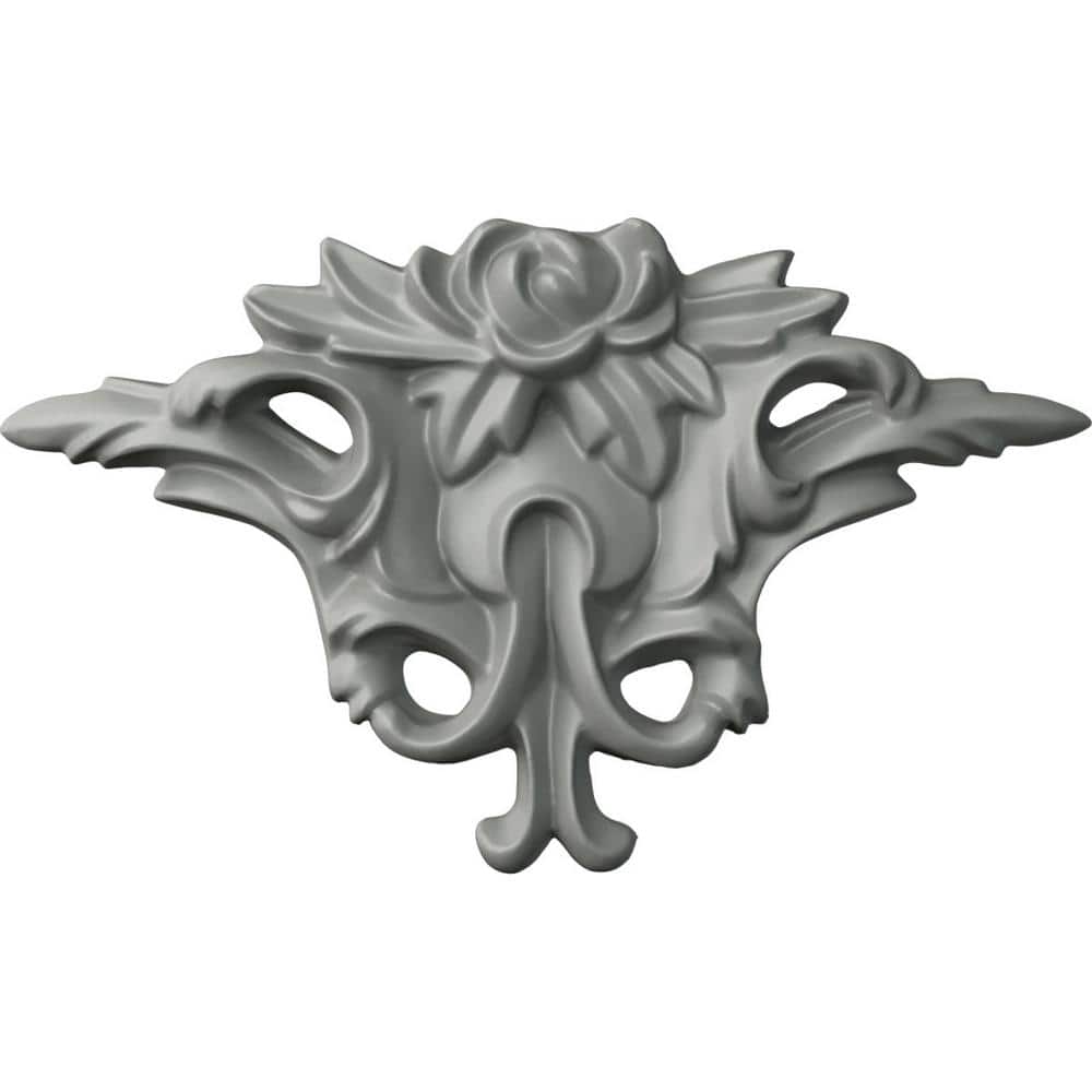 Gray Polyurethane Floral Center Onlay