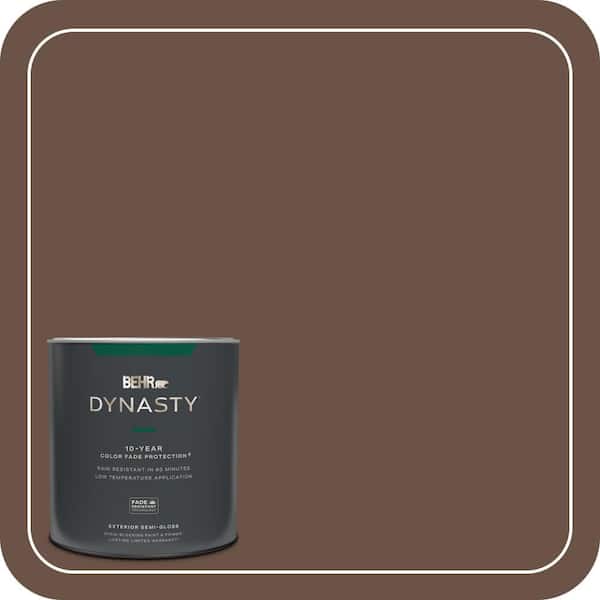BEHR DYNASTY 1 qt. #MQ2-05A Authentic Brown Semi-Gloss Exterior Stain-Blocking Paint & Primer