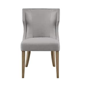 Fillmore Light Grey Upholstered Wingback Dining Chair