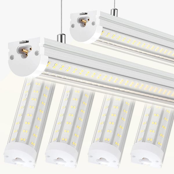 8 ft. LED Shop Light, 130-Watt, Daylight Color, Hanging/Surface Mount, Linkable, Commercial Bay Lighting, (6-Pack)