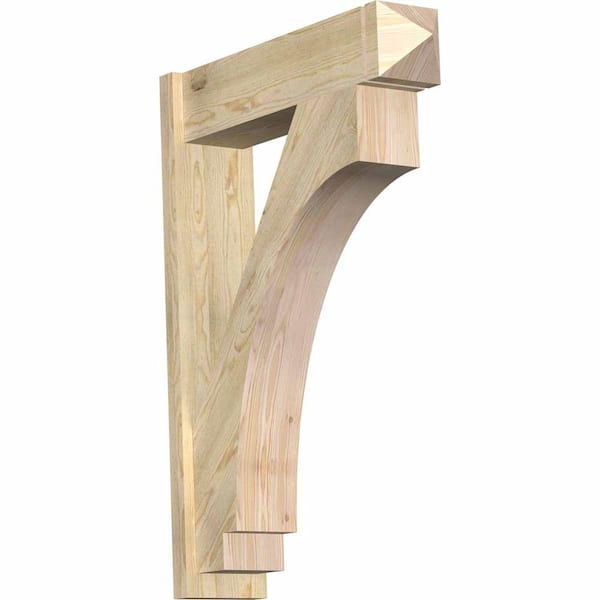 Ekena Millwork 8 in. x 44 in. x 32 in. Douglas Fir Imperial Arts and Crafts Rough Sawn Outlooker