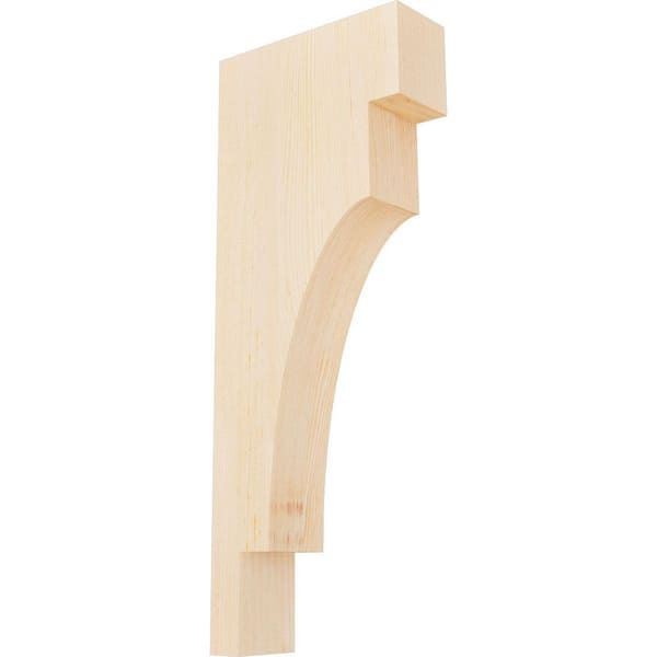 Ekena Millwork 3-1/2 in. x 10 in. x 26 in. Douglas Fir Mediterranean Smooth Corbel