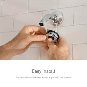 Velocity 2-Spray 8 in. Single Wall Mount Fixed Adjustable Spray Shower Head in Brushed Gold