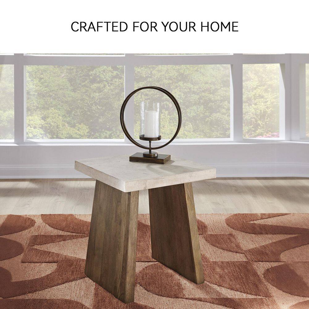Brendalhouse 22 in. Light Brown Square MDF End Table - thumbnail 6