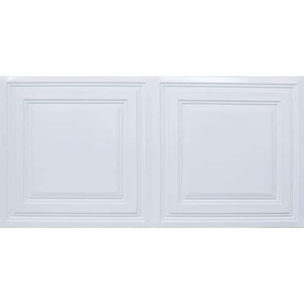 FROM PLAIN TO BEAUTIFUL IN HOURS 223 Economy Gloss White 2 ft. x 4 ft. PVC Lay-in Ceiling Tile (400 sq.ft./case)