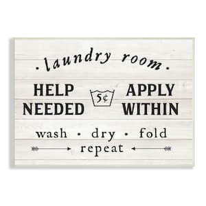 Farmhouse Laundry Room Sign Rustic Pattern by Lettered and Lined Unframed Print Abstract Wall Art 13 in. x 19 in.