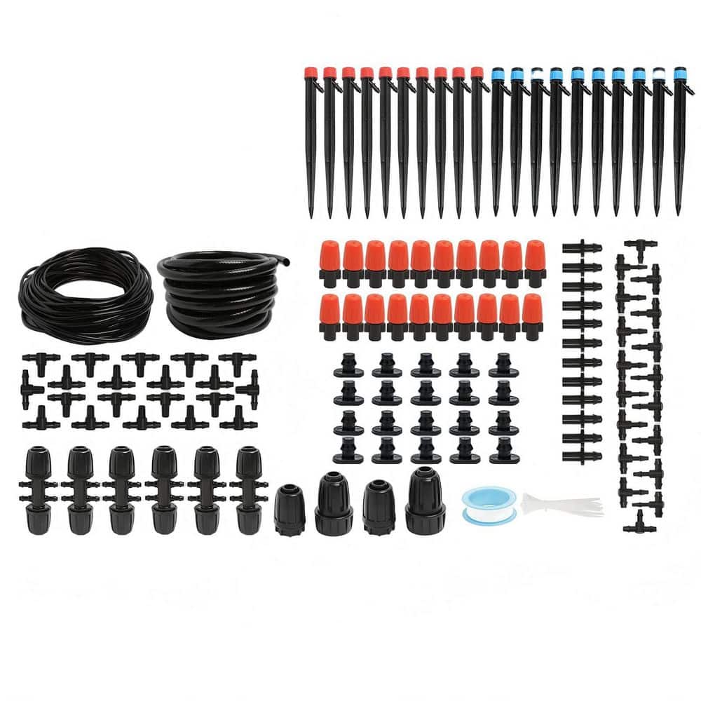 240 ft. Drip Irrigation Kit, Automatic Garden Watering Misting System with 1/2 in. and 1/4 in. Tubing for Greenhouse price history on PriceWatchPro