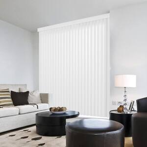 Crown White Room Darkening Vertical Blind for Sliding Door or Window - Louver Size 3.5 in. W x 71 in. L(9-Pack)