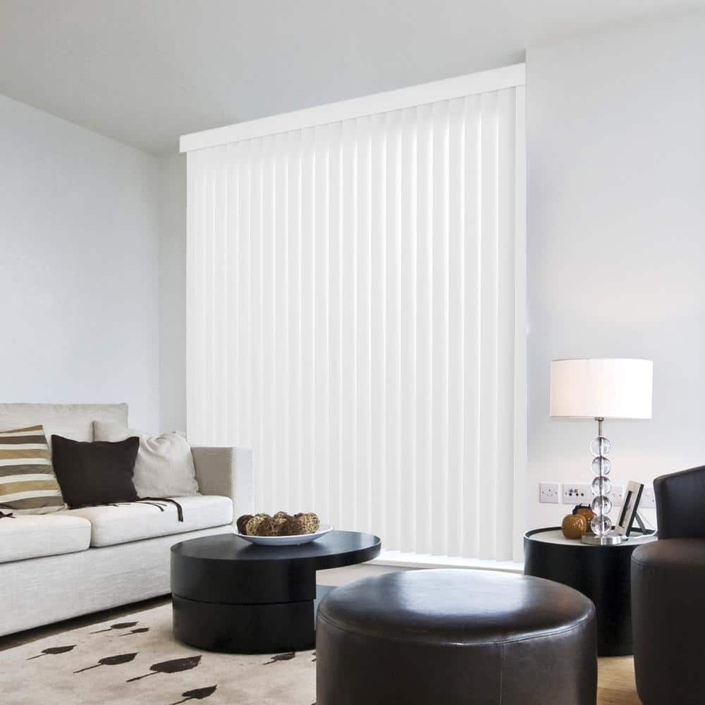 Crown White Cordless Smooth Vertical Louvers (9 Pack) - 3.5 in. W x 63.5 in. L (Actual Size 3.5 in. W x 62 in. L ) price history on PriceWatchPro