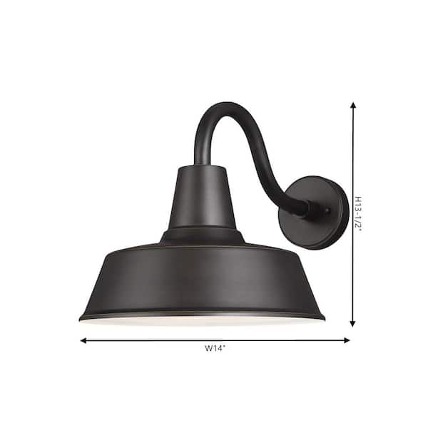 Barn Light 1 Light Antique Bronze Modern Farmhouse Outdoor Wall Mount Medium Lantern Sconce