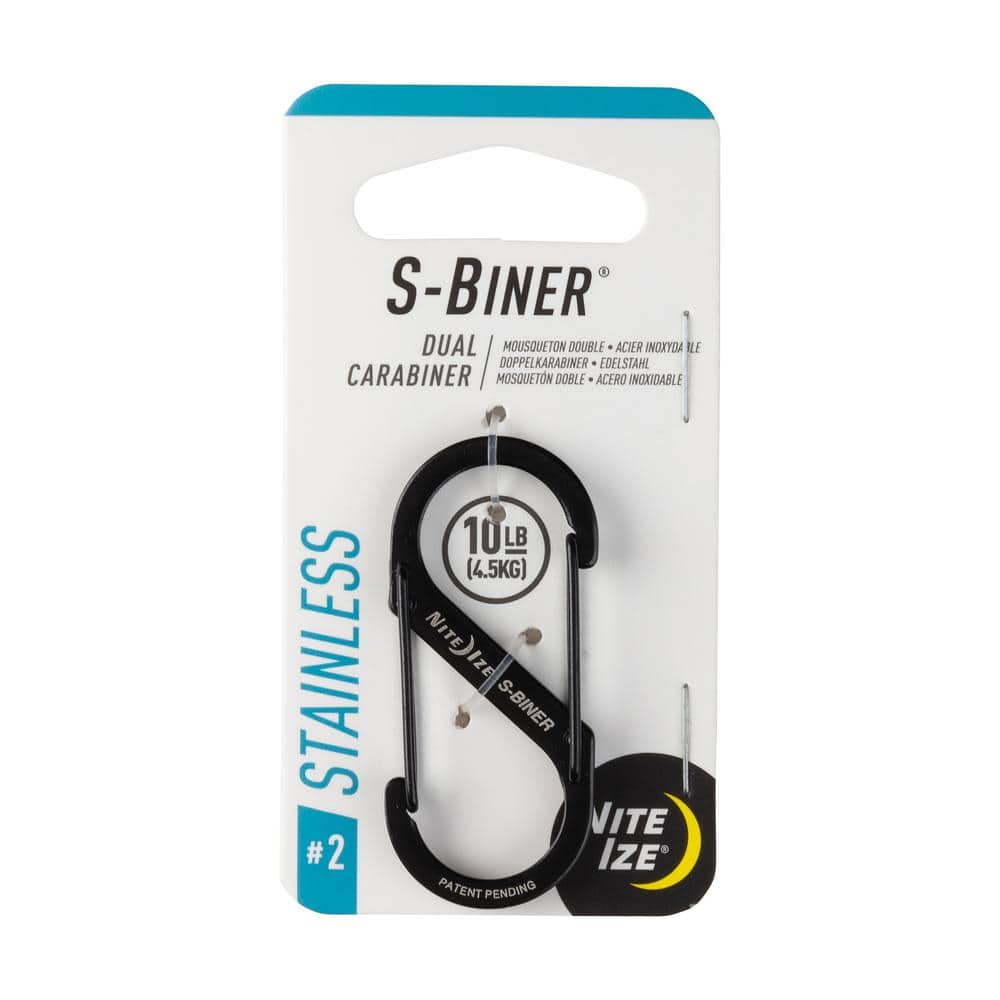 UPC 094664007376 product image for S-Biner Dual Carabiner Stainless Steel #2 in Black | upcitemdb.com