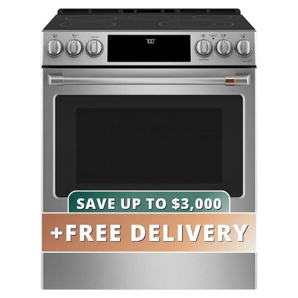 30 in. 5 Burner Element Smart Slide-In Electric Range in Stainless Steel with True Convection, Air Fry