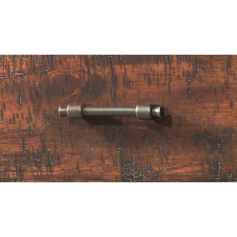Rustic Walnut Brown Square End Table with Storage Drawer