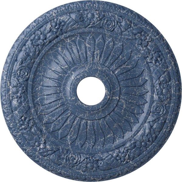 Ekena Millwork 1-1/8 in. x 23-5/8 in. x 23-5/8 in. Polyurethane Bellona Ceiling Medallion, Americana Crackle