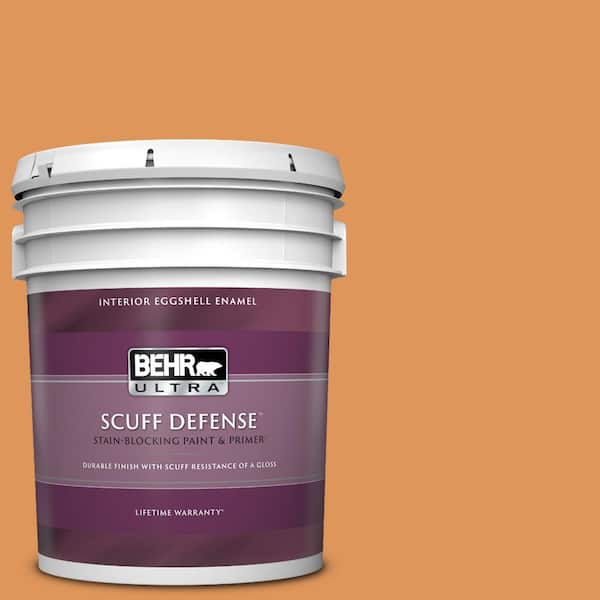 BEHR ULTRA 5 gal. #M230-6 Amiable Orange Extra Durable Eggshell Enamel Interior Paint & Primer