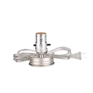 Silver Mason Jar Lamp Push Through Socket Kit (1-Pack)
