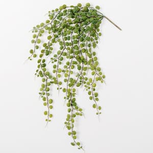 32" Artificial Hanging Green Leaf Bush