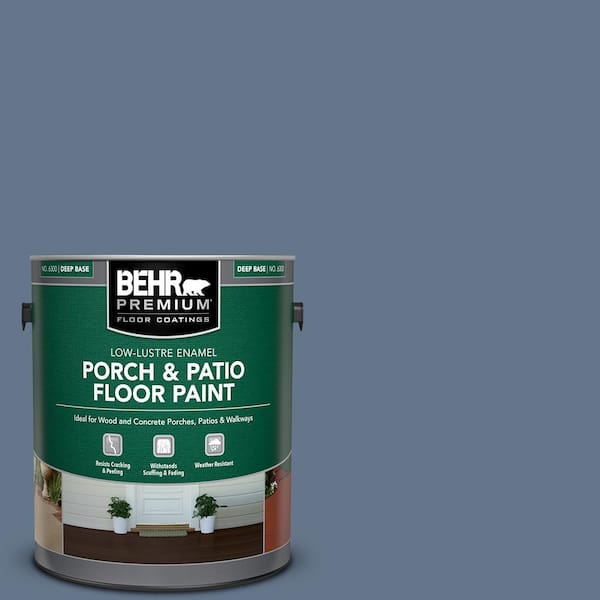 BEHR PREMIUM 1 gal. #BXC-75 Saltbox Blue Low-Lustre Enamel Interior/Exterior Porch and Patio Floor Paint