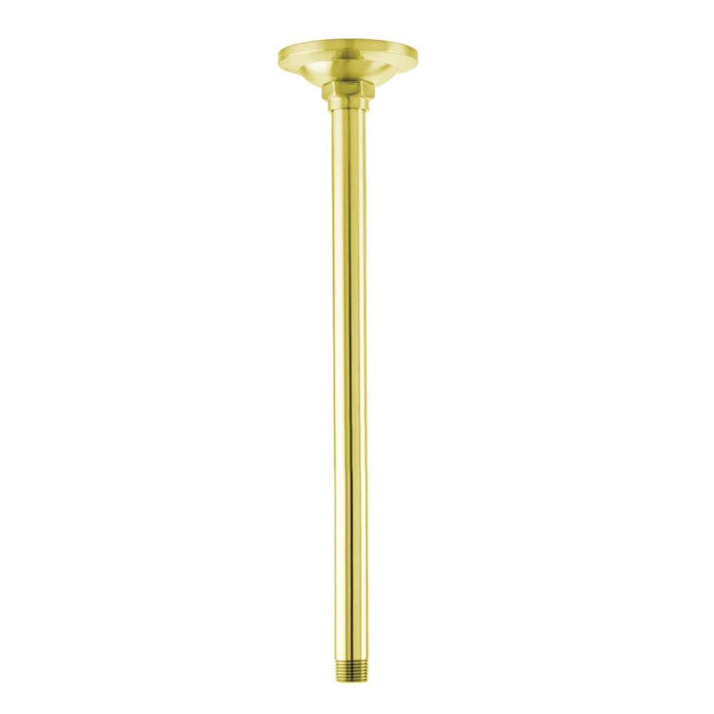 Ceiling 10 in. Shower Arm with Flange in Polished Brass price history on PriceWatchPro