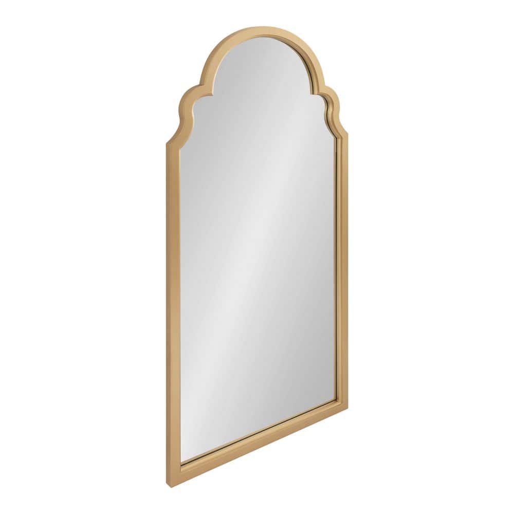 Kate and Laurel Hogan 24.00 in. W x 48.00 in. H MDF Gold Arch Framed Decorative  Mirror 222546 The Home Depot