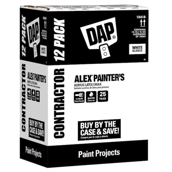Alex Painter's 10.1 oz. White All-Purpose Acrylic Latex Caulk (Contractor 12-Pack)