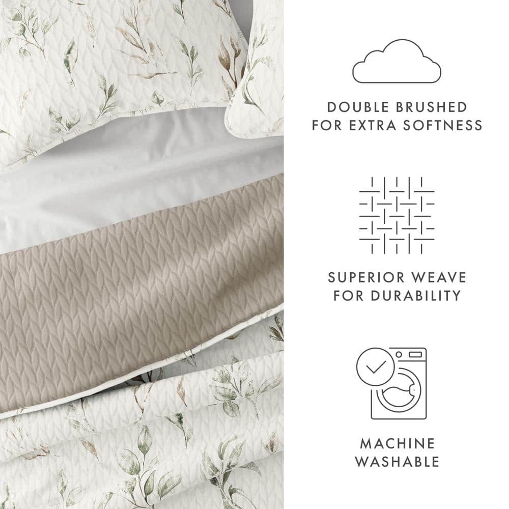 Gray Reversible Microfiber Full Quilt Set with Trim