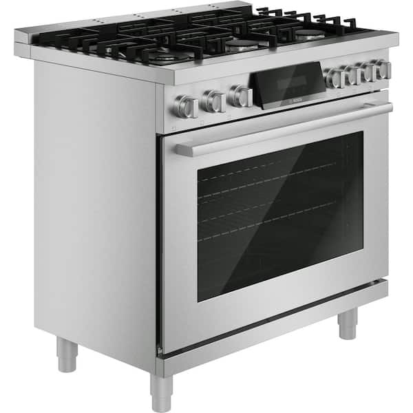 800 Series 36 in. 5.6 cu. ft. Industrial Pro Style Gas Range with 5-Burners in Stainless Steel