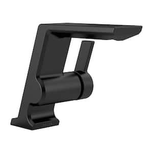 Pivotal Single Hole Single-Handle Bathroom Faucet in Matte Black